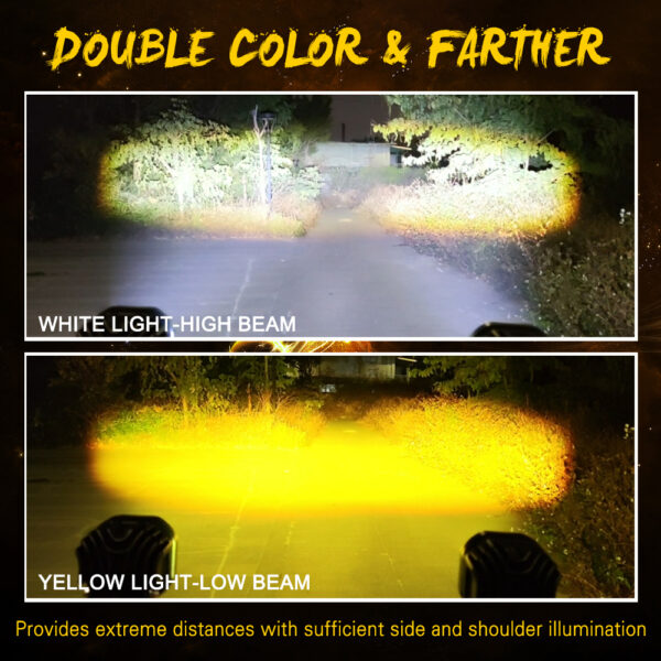 3-Inch 40W Dual-Color 5D Projector LED Cube Light – Off-Road Spot Beam Auxiliary Lamp for 4x4, Bumpers, and Backup Use - Image 4